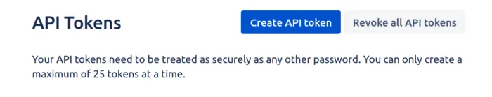 JIRA API Token creation