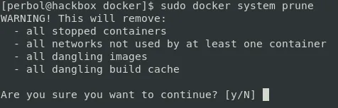 Prune is fast to clear unused resources, but use with care!
