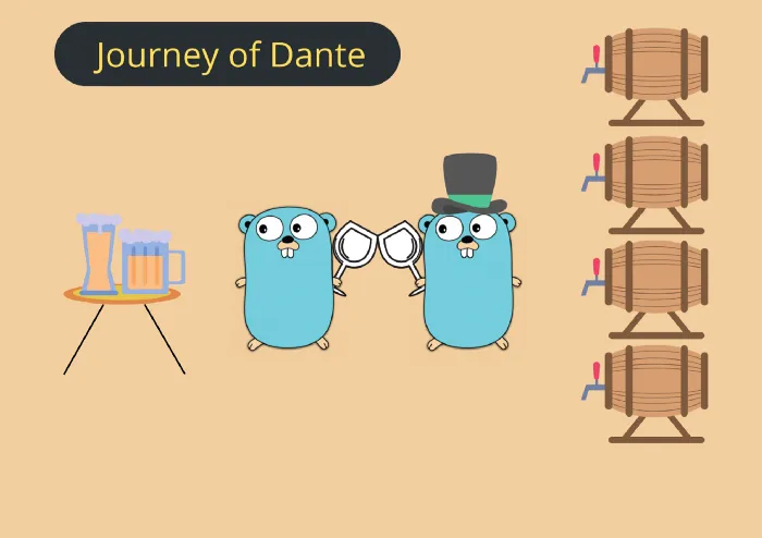 Two gophers celebrating a successful collaboration. Gopher by Takuya Ueda, Original Go Gopher by Renée French