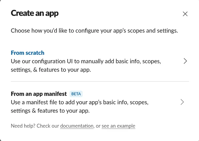 Slack — Create a new Application for our Bot