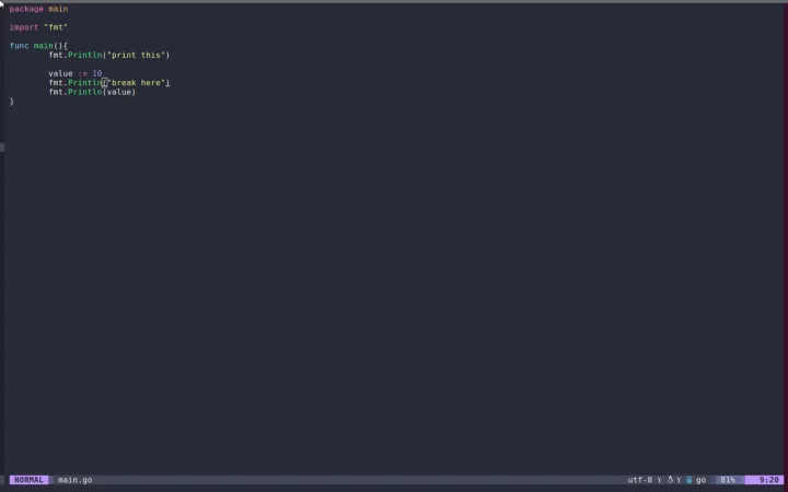 Lualine status bar - Im not in a Git Repo so it displays a faulty icon