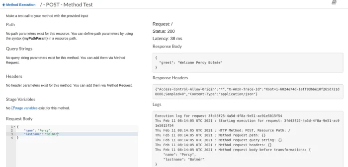 AWS Gateway — Endpoint testing made easy.