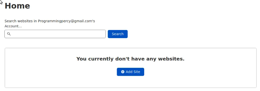 Cloudflare Home Page - No Websites