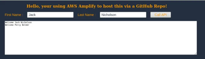 Full stack website completed — Showing greetings to users who enter their name