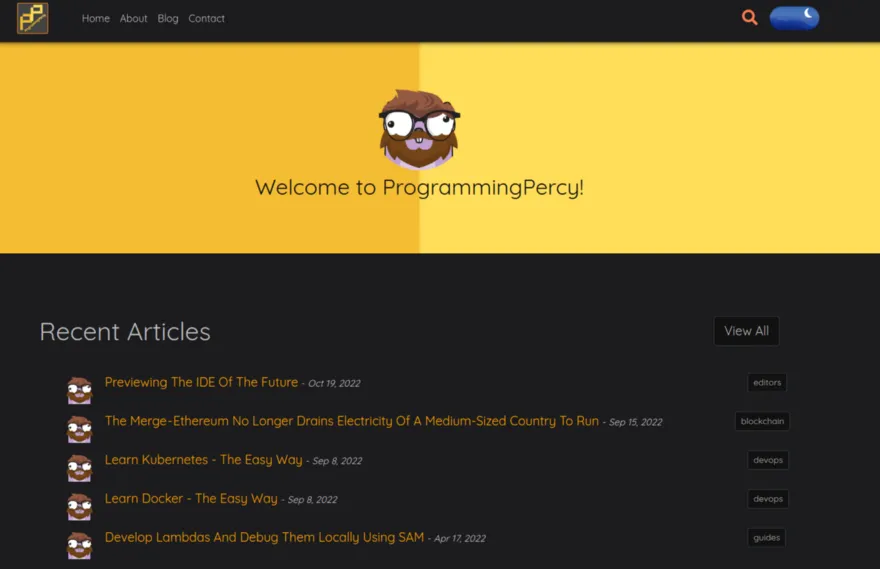 Old Website Home Page- This is how the old website looks, pretty simple.