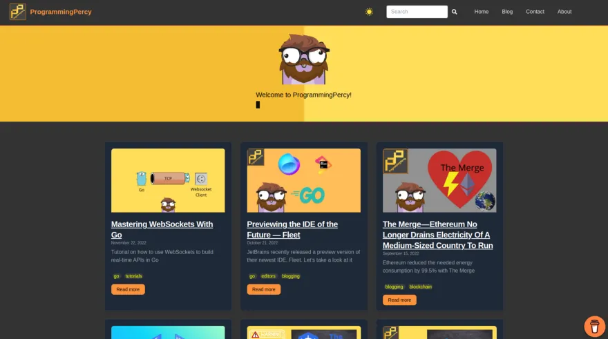 New Website Home Page - The new website, still simple, but a little bit more advanced.